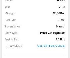 2014 Transit T 350 Finance this van from €45 P/W - Image 9/10