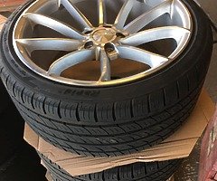 9.5x19 VEEMANN VFS ALLOY WHEELS AND TYRES IMMACULATE LIKE NEW