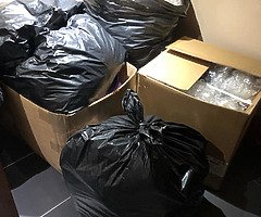 Rubbish Collection skip bags black bags shed