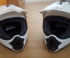 2 kids motocross helmets. Unused