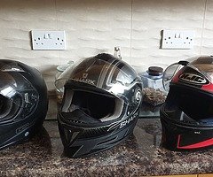 2x motorcycle helmet Size M and S