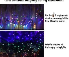 Led Fairy Curtain Light- 3M*1.5M USB Operated Or Battery Powered String Lights,200Led Colorful Windo