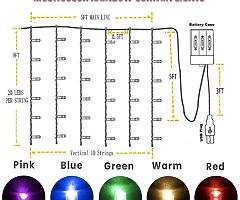 Led Fairy Curtain Light- 3M*1.5M USB Operated Or Battery Powered String Lights,200Led Colorful Windo - Image 5/8