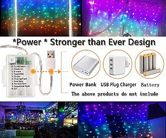 Led Fairy Curtain Light- 3M*1.5M USB Operated Or Battery Powered String Lights,200Led Colorful Windo - Image 6/8