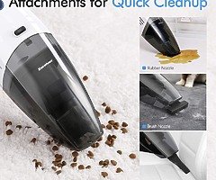 9KPa Handheld Vacuum Cordless - Lightweight, 18V Rechargeable Hand Vac with 2200mAh Battery, Wet and