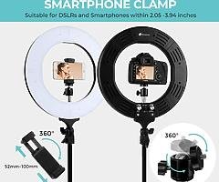 Ring Light, Houzetek Bi-Color 336 LED 65W Ring Light Dimmable and Color Temperature 2700-5500K with - Image 4/9