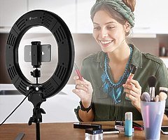 Ring Light, Houzetek Bi-Color 336 LED 65W Ring Light Dimmable and Color Temperature 2700-5500K with - Image 8/9