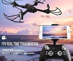 WiFi FPV Drone with HD 1080P Camera Wide-Angle Live Video RC Quadcopter Altitude Hold Headless Mode