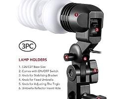 Photography Lighting - Umbrella Lights Kit 600W 5500K Portable Continuous Day Light Photo Portrait S - Image 4/8