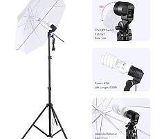 Photography Lighting - Umbrella Lights Kit 600W 5500K Portable Continuous Day Light Photo Portrait S - Image 8/8