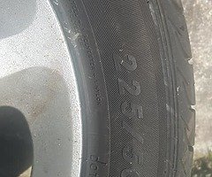 Alloys wheels with tyres