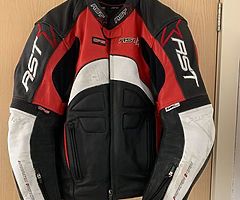 Red and black RST leathers for sale