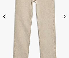 Topshop straight leg sand Jean's