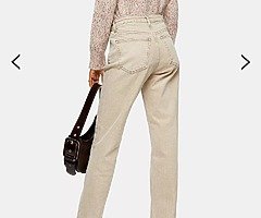 Topshop straight leg sand Jean's