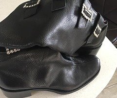 Long leather boots