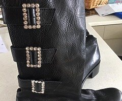 Long leather boots
