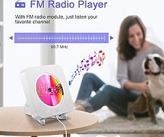 Portable CD Player,Built-in HIFI Speaker,Wall-Mounted Bluetooth USB MP3 Music Player with Home Audio - Image 4/7