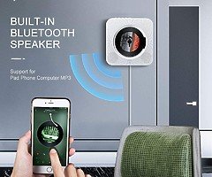 Portable CD Player,Built-in HIFI Speaker,Wall-Mounted Bluetooth USB MP3 Music Player with Home Audio - Image 5/7