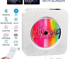 Portable CD Player,Built-in HIFI Speaker,Wall-Mounted Bluetooth USB MP3 Music Player with Home Audio - Image 7/7