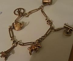 Vintage gold chain bracelet and ring - Image 4/10