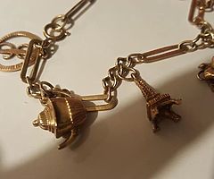 Vintage gold chain bracelet and ring - Image 6/10