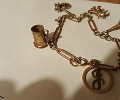 Vintage gold chain bracelet and ring - Image 7/10