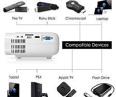 Projector,READ DESCRIPTION,Projector with 4500 Lux and Full HD 1080p, 180” Display and 50000 Hours L - Image 6/8