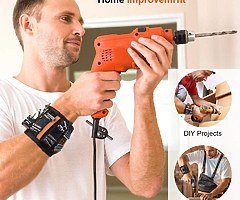 Magnetic Wristband, Gifts for Men, Magnetic Wristband with 10 Strong Magnets for Holding Tools, Nail