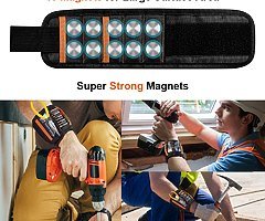 Magnetic Wristband, Gifts for Men, Magnetic Wristband with 10 Strong Magnets for Holding Tools, Nail - Image 5/8
