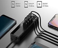 6-Port Multiple Fast Car Charger, 65W/13A USB Travel Car Charger Adapter with Smart Identification f - Image 5/7