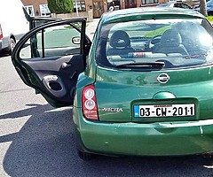 Cheap micra 03 no nct no tax 1.ol manual petrol