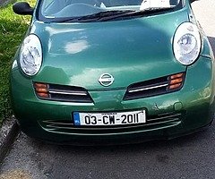 Cheap micra 03 no nct no tax 1.ol manual petrol