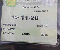 Toyota Yaris 2006 NCT 11/20