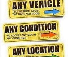 All types of cars and vans wanted for cash