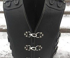 Leather biker vest - Image 3/3