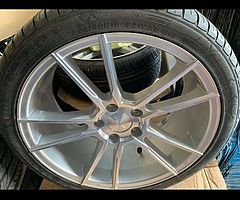 19" 5x112 alloy with good tyres.