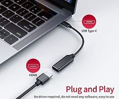 USB C to HDMI Adapter,Type C to 4K HDMI Adapter, (Support Thunderbolt 3),Video Audio Output for MacB - Image 6/7