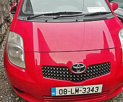 Toyota yaris 2008 for sale