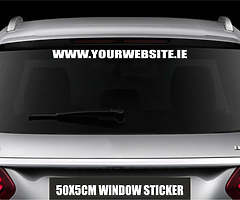 Website Window Sticker Personalized Free Delivery