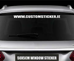 Website Window Sticker Personalized Free Delivery