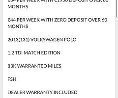 2013 VW Polo Finance this car from €34 P/W - Image 9/10
