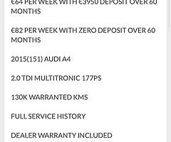 2016 Audi A4 Finance this car from €64 P/W - Image 9/10