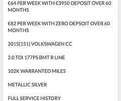 2015 VW CC R Line Finance this car from €64 P/W - Image 9/10