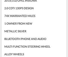 2015 Vauxhall insignia Finance this car from €44 P/W - Image 9/10
