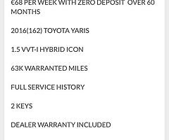 2016 Toyota Yaris Finance this car from €49 P/W - Image 9/10