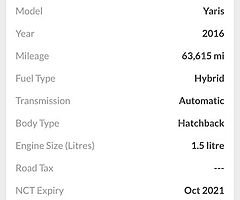 2016 Toyota Yaris Finance this car from €49 P/W - Image 10/10