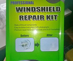 Windshield repair set