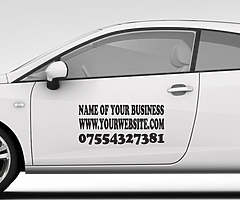Car / Van Custom Sign Make Your Vehicle Into A Billboard For Your Company