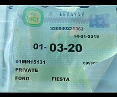 Ford fiesta zetec 1.25 NCT