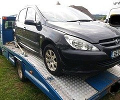 Peugeot 307 front bumper + lamps